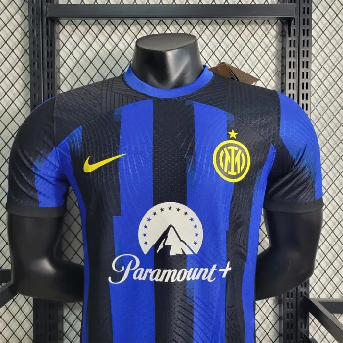 Inter Milan 23/24 Home Blue&Black Football Shirt (Authentic Version) - Click Image to Close